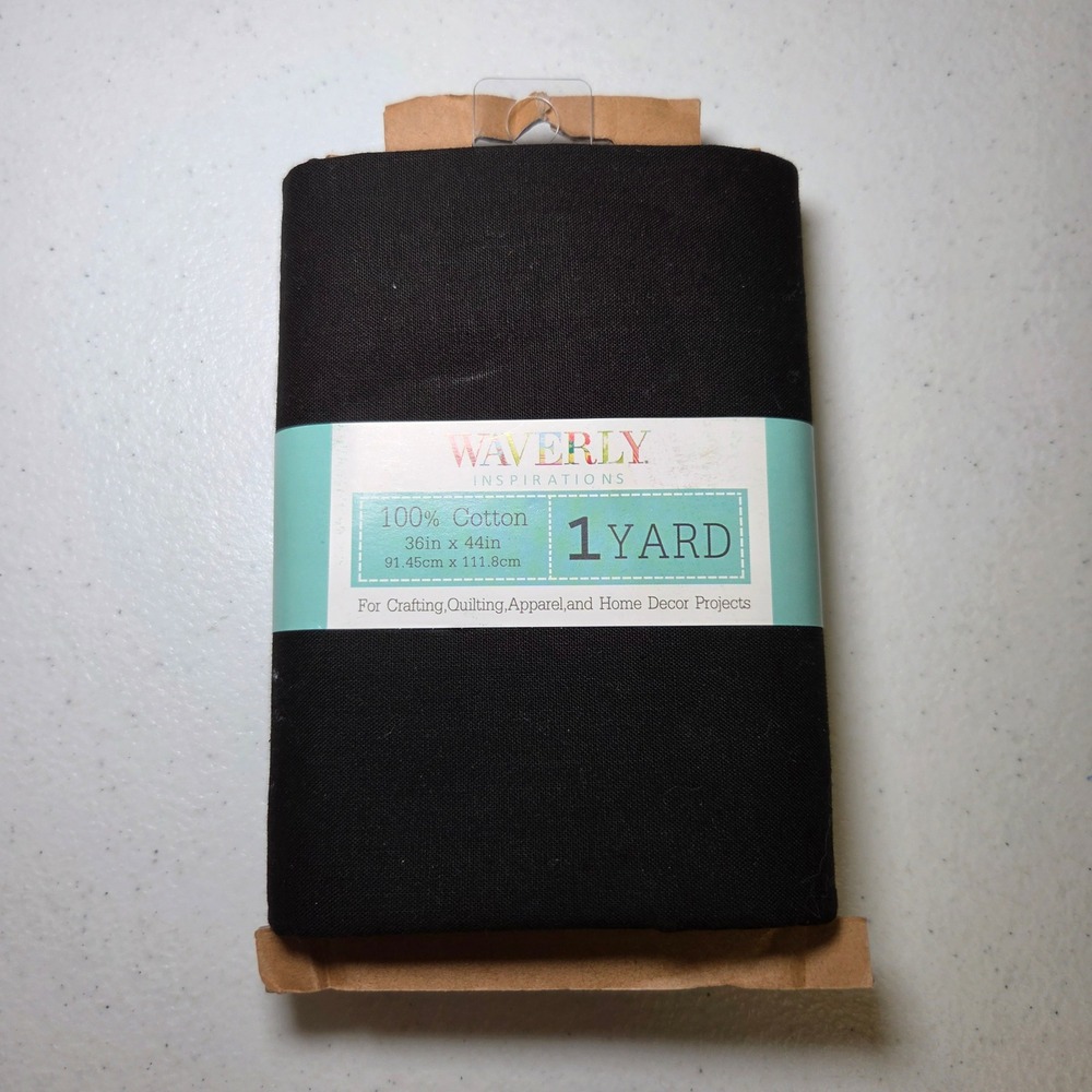 Waverly Inspirations 100% Cotton Fabric 1 Yard Precut Onyx‎ Black 36in x 44in